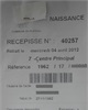 01 - Reçu de demande d'un extrait d'acte naissance